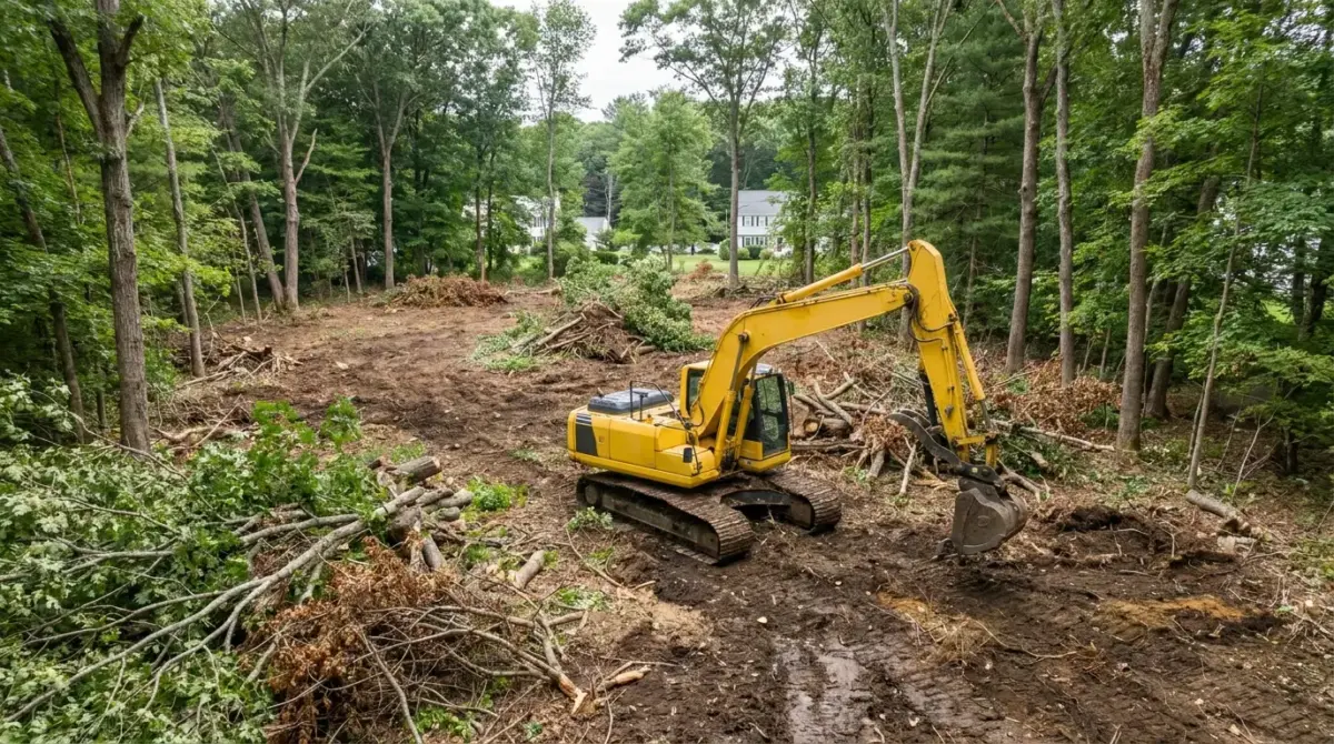 Lot Clearing for New Construction in Massachusetts: What Homeowners Need to Know 2 Lot clearing construction — Norfolk Tree Service, MA
