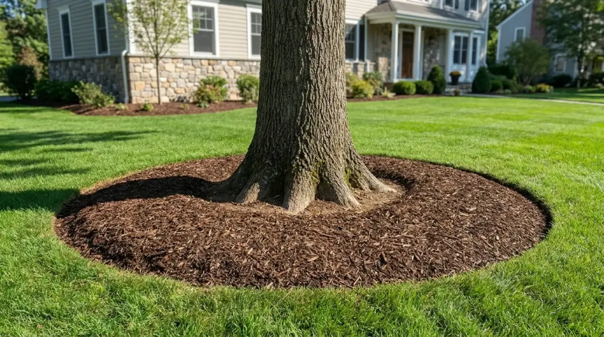 How to Mulch Trees the Right Way (And Why Most People Get It Wrong) 1 Mulched tree base — Norfolk Tree Service